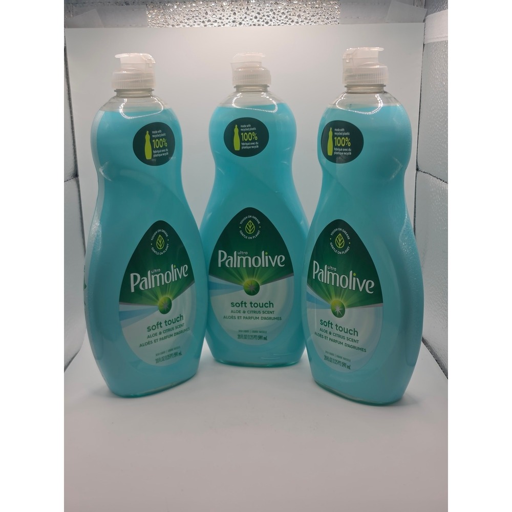 3 Palmolive Soft Touch Aloe & Citrus Dish Liquid 20 oz HTF Discontinued